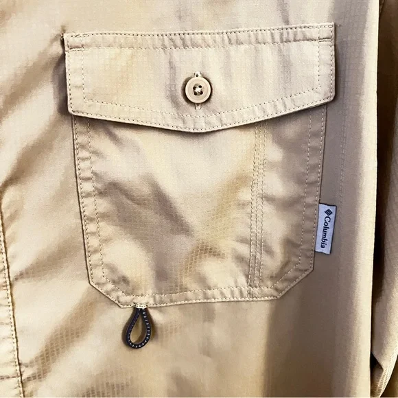 Columbia Tan Lightweight Utility Jacket Omni-Shade - Picture 4 of 14